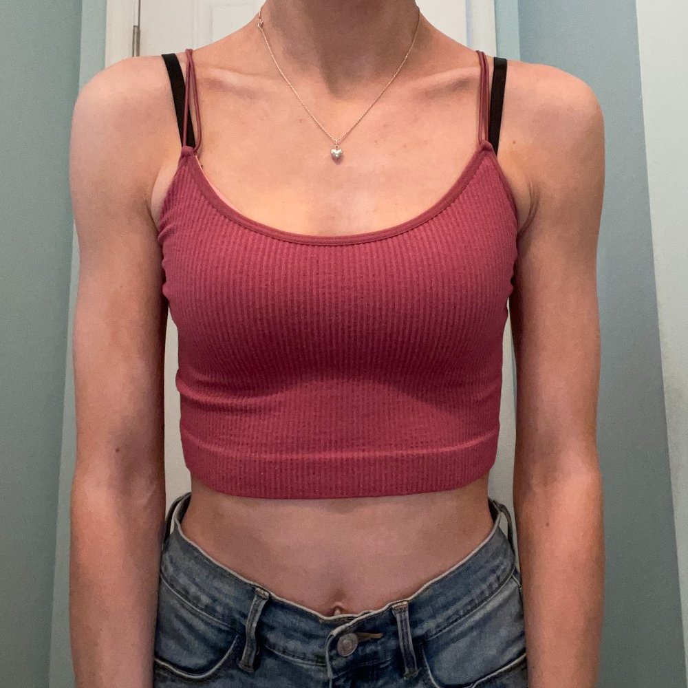 Forever 21 Seamless Ribbed Crop Tank Top